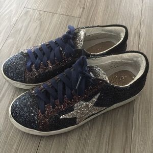 Golden goose style glitter sneakers